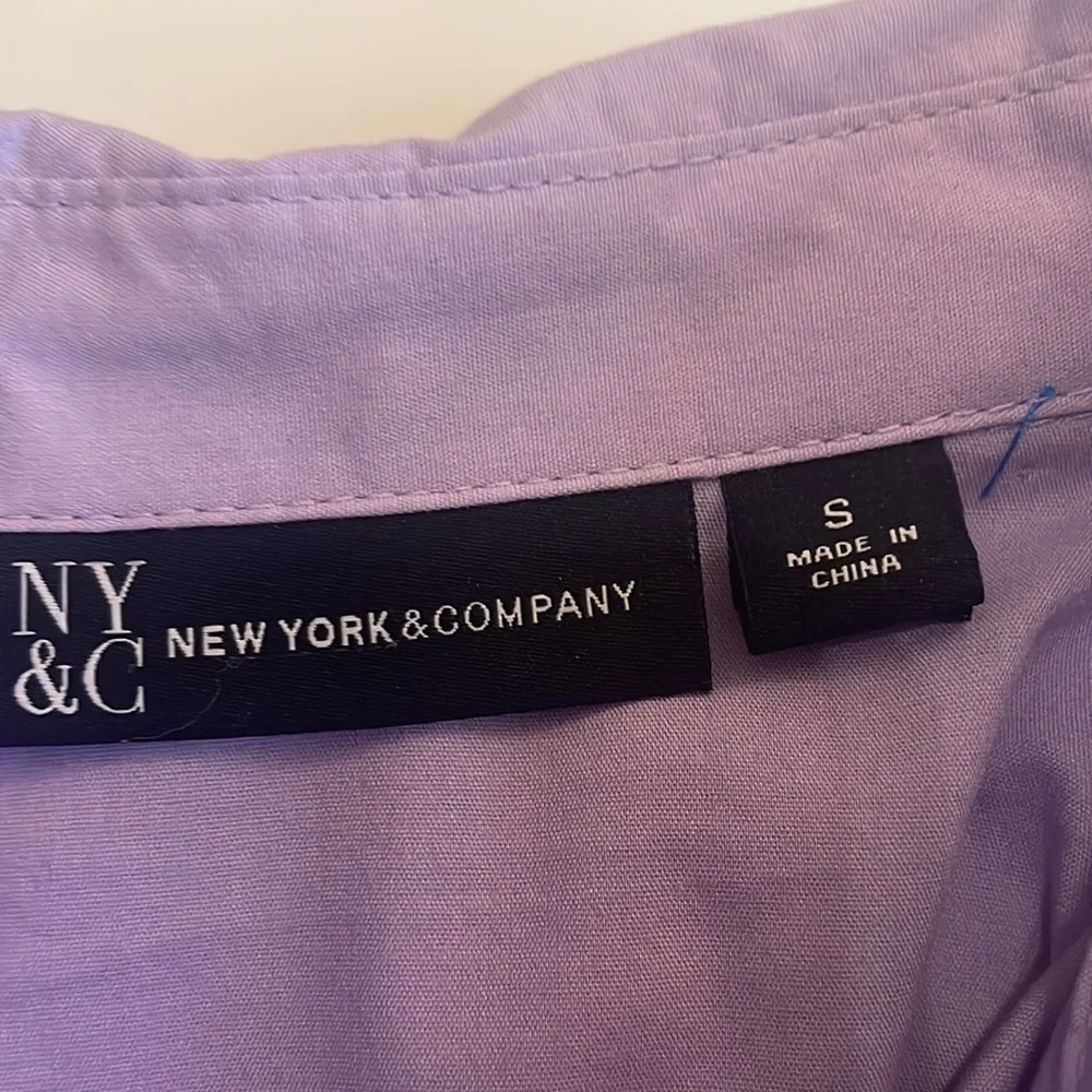 New York & Company Purple high low shirt size small - Picture 5 of 6